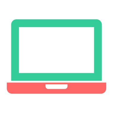 Dizüstü bilgisayar simgesi vektör çizimi