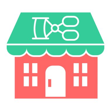 berber dükkanı ikon vektör illüstrasyonu