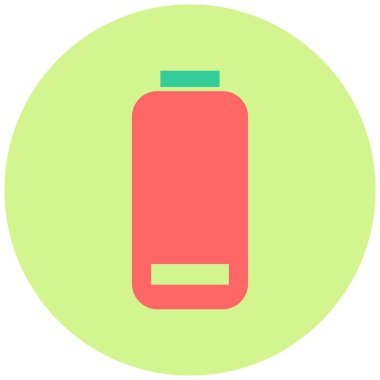 Şarjı bitiyor. Web simgesi basit illüstrasyon