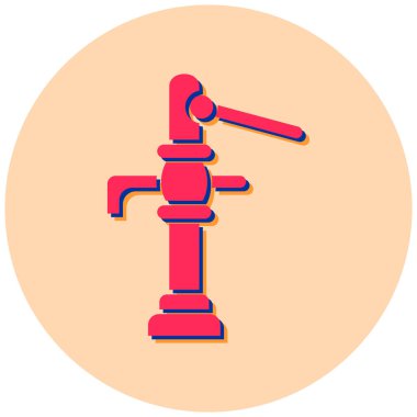 Su musluğu. Basit resimleme