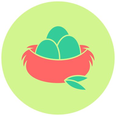 Yumurtalar. Web simgesi basit illüstrasyon