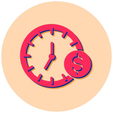 zaman yönetimi düz vektör simgesi