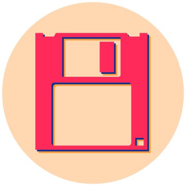 Disket disket. Basit resimleme