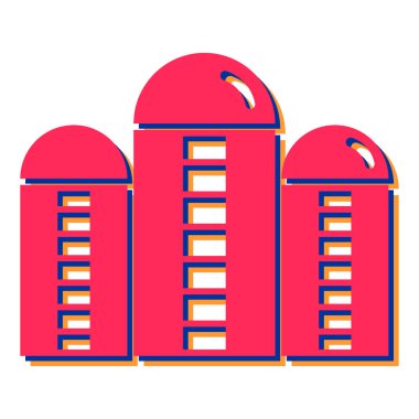 Yapı ve inşaat simgesinin vektör illüstrasyonu