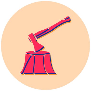 Süpürge düz simgesi, vektör illüstrasyonu