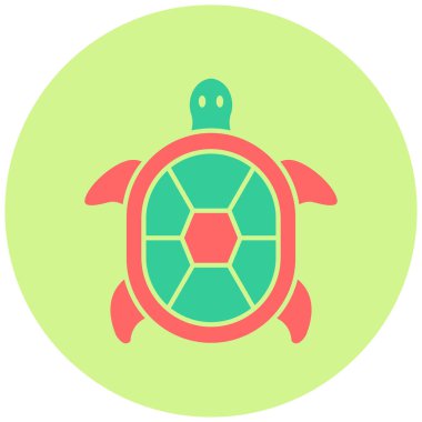 Kaplumbağa. Web simgesi basit illüstrasyon