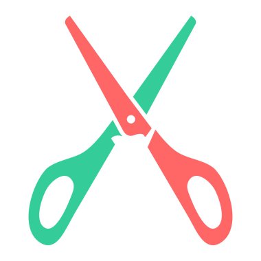 Makas simgesi. Web için makas vektör simgelerinin basit çizimi