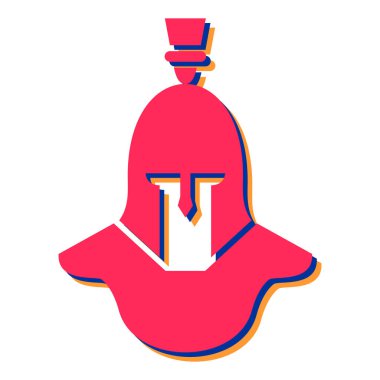 Modern b 'nin vektör illüstrasyonu geleneksel bayrağın ikonundan yoksun