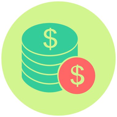 Dolar Sikkeleri. Basit illüstrasyon