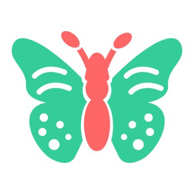 Kelebek simgesi vektör illüstrasyonu