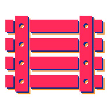 Demiryolu simgesi, basit tasarım vektör illüstrasyonu