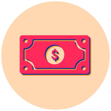 Dolar. Web simgesi basit illüstrasyon