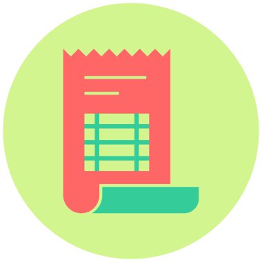 Hesap tablosu. Web simgesi basit illüstrasyon