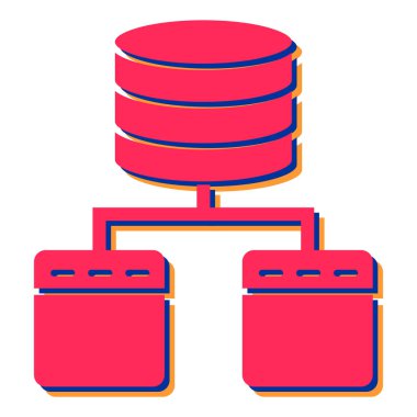 veritabanı. Web simgesi basit illüstrasyon
