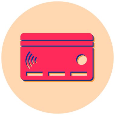 Kredi kartı düz vektör simgesi