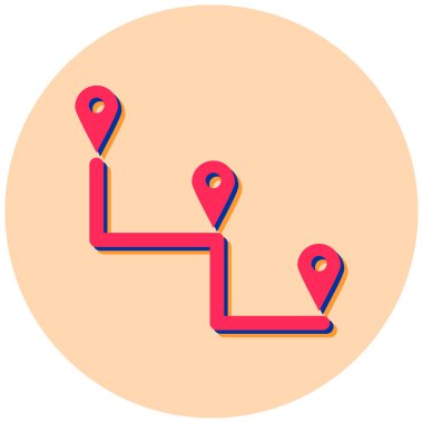 konum. Web simgesi basit illüstrasyon