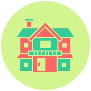 Ev. Web simgesi basit illüstrasyon