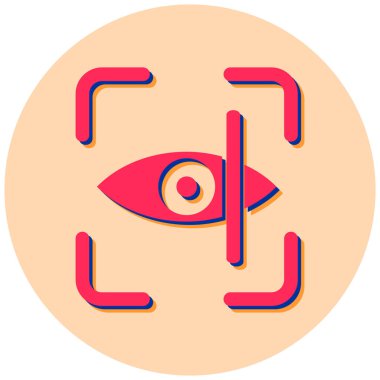 Göz. Web simgesi basit illüstrasyon