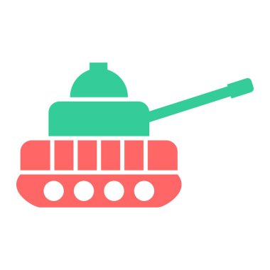 Askeri tank ikonu. Ağ için denizaltı vektör simgelerinin özet çizimi