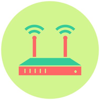 Router modern simgesinin vektör illüstrasyonu 