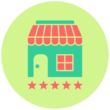 Dükkan. Web simgesi basit illüstrasyon