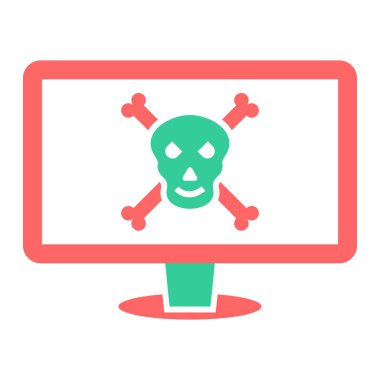 Virüs. Web simgesi basit illüstrasyon