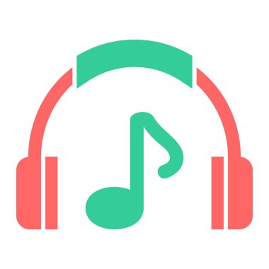 Müzik. Web simgesi basit illüstrasyon