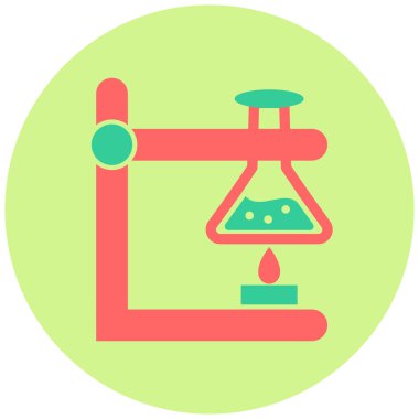 Bunsen Burner. Web simgesi basit tasarım