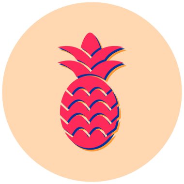 Ananas. Web simgesi basit illüstrasyon