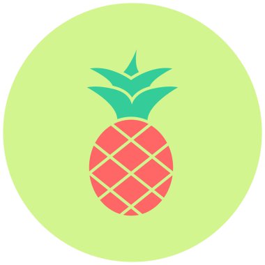 Ananas. Web simgesi basit illüstrasyon