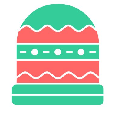 Kış Şapkası. Web simgesi basit illüstrasyon