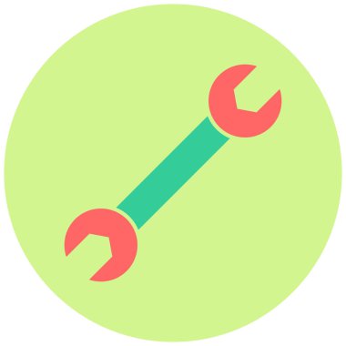 İngiliz anahtarı. Web simgesi basit illüstrasyon 