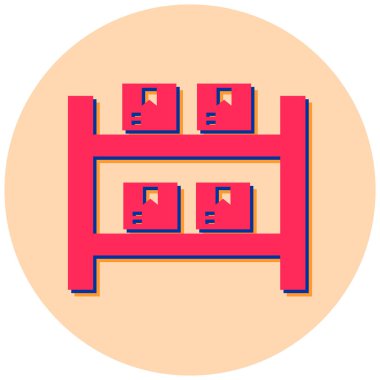 Teslimat. Web simgesi basit illüstrasyon