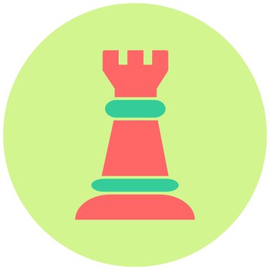 Satranç. Web simgesi basit illüstrasyon