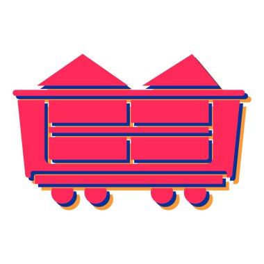 Bir çiftlik ve trenin vektör çizimi