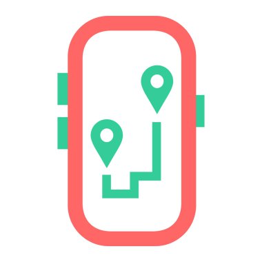 gps navigasyon konumu ikon vektör çizimi