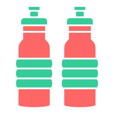 Şişeler. Web simgesi basit illüstrasyon