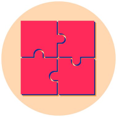 Bulmaca simgesi vektör çizimi