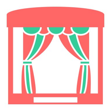Tiyatro. Web simgesi basit illüstrasyon