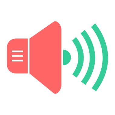 Megafon ikonu vektör illüstrasyonu