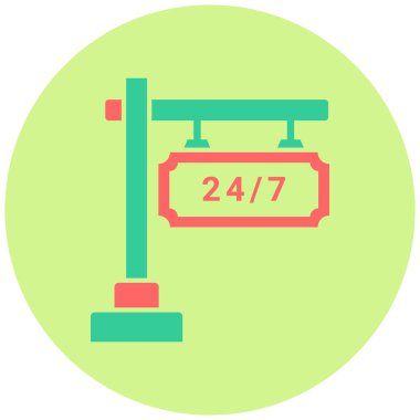 Sokak tabelası. Web simgesi basit illüstrasyon