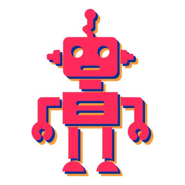 Robot simgesinin vektör illüstrasyonu