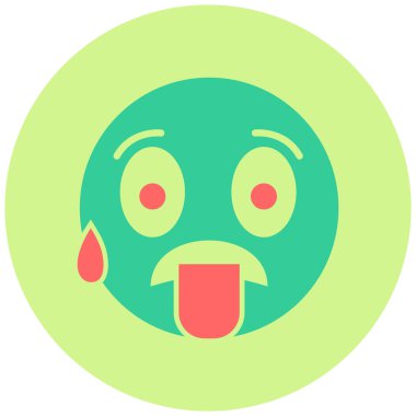 sıcak yüz ifadesi, vektör illüstrasyonu