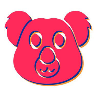 Gözleri ve dil vektörü çizimleriyle sevimli kawaii yüzü