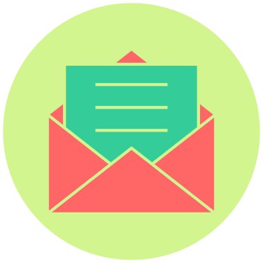 Mektup. Web simgesi basit illüstrasyon