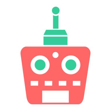 robot. Web simgesi basit illüstrasyon