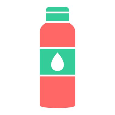 Su şişesi. Web simgesi basit illüstrasyon