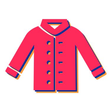 Ceket ikonu. Web için kıyafet vektör sembolünün basit bir illüstrasyonu