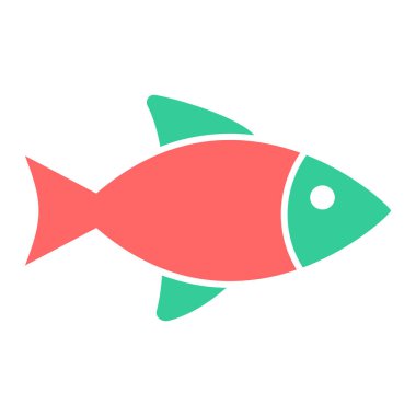 Balık. Web simgesi basit tasarım