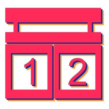 Bir takvimin numarasının vektör illüstrasyonu